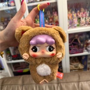 【Authentic】Happy Ghost MIGO Little Troublemaker Plush Keychain - Brown Bear